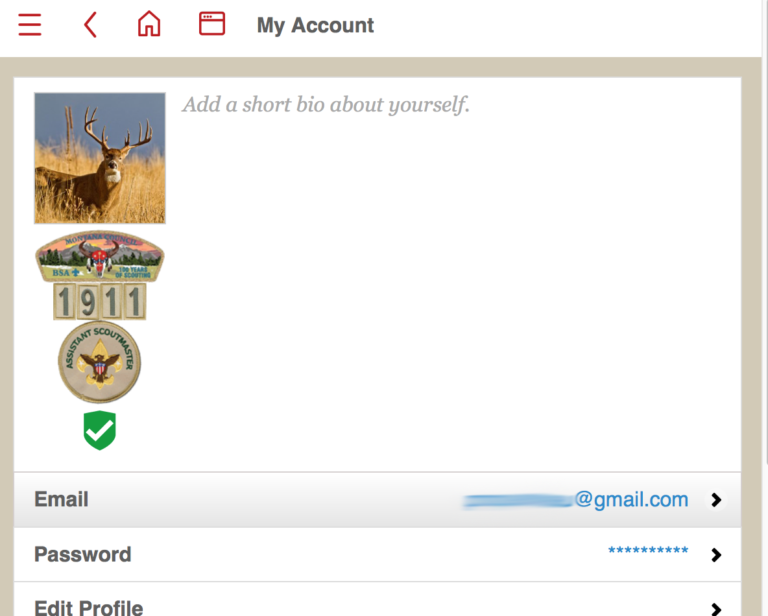 How To Update Your Email Address In ScoutBook For Troop Messages 